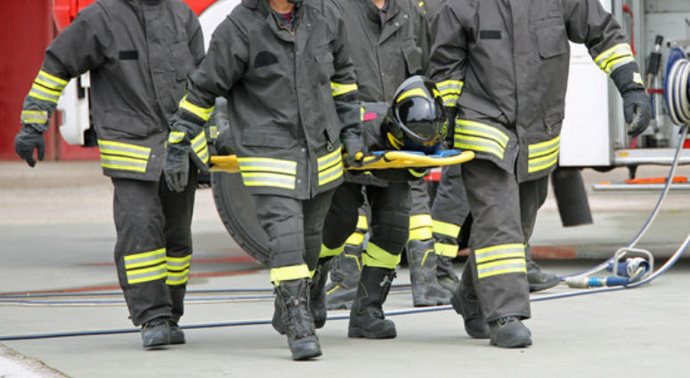 The oppressive heat can be an added challenge to firefighters. Firefighters Generic