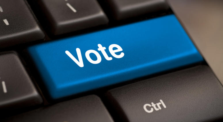 Vote button a a computer keyboard. vote