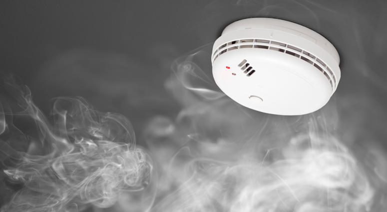 Smoke detector of fire alarm in action Smoke Alarm