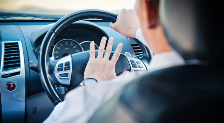 Driving.
