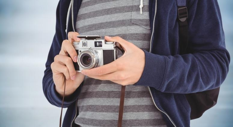 Digital composite of Man with camera Man with Camera
