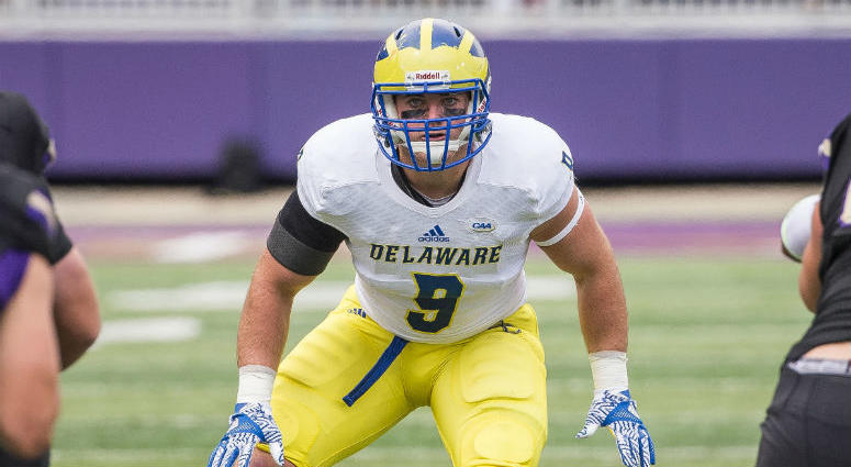 Redshirt senior linebacker Troy Reeder leads Delaware with 48 tackles this season. Delaware Blue Hens Football