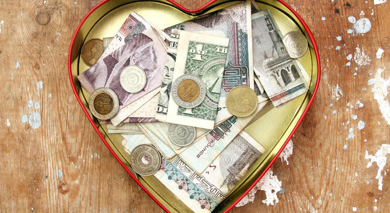 Donation collection, international currency Donation collection, international currency
