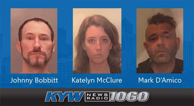 Johnny Bobbitt, Kate McClure and Mark D’Amico have been arrested. Johnny Bobbitt, Kate McClure and Mark D’Amico