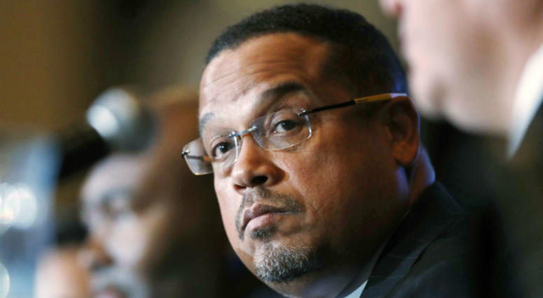 In this Dec. 2, 2016, file photo, U.S. Rep. Keith Ellison, D-Minn., listens during a forum on the future of the Democratic Party, in Denver. In this Dec. 2, 2016, file photo, U.S. Rep. Keith Ellison, D-Minn., listens during a forum on the future of the Democratic Party, in Denver.
