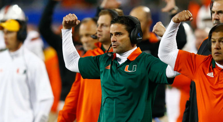 Manny Diaz is shown in 2017 as Miami Hurricanes defensive coordinator Manny Diaz is shown in 2017 as Miami Hurricanes defensive coordinator