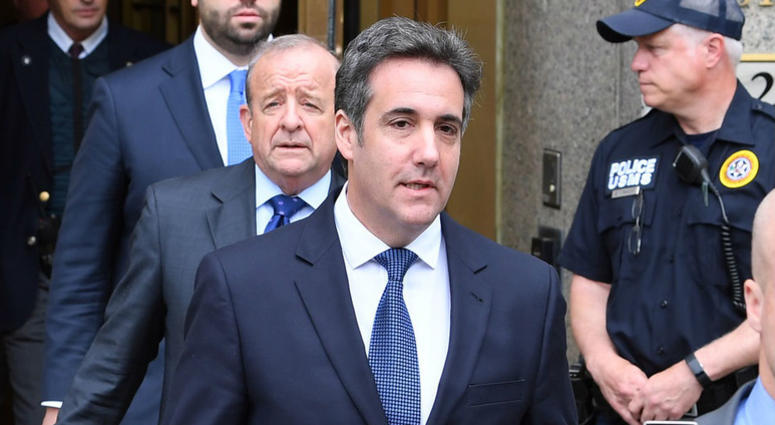 Michael Cohen leaves the U.S. Courthouse in New York and addresses the media May 30, 2018. Michael Cohen
