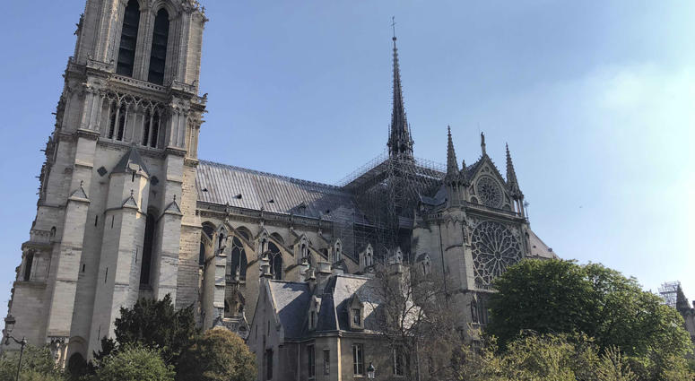 Notre Dame cathedral is shown on Sunday, April 14, a day before it burned. Notre Dame cathedral is shown on Sunday, April 14, a day before it burned.