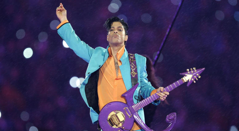 In this Feb. 4, 2007, file photo, Prince performs during the halftime show at the Super Bowl XLI football game at Dolphin Stadium in Miami. In this Feb. 4, 2007, file photo, Prince performs during the halftime show at the Super Bowl XLI football game at Dolphin Stadium in Miami.