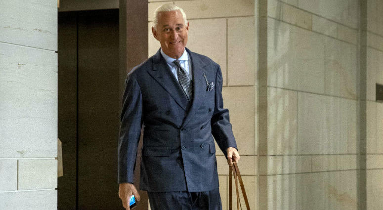 Longtime Donald Trump associate Roger Stone arrives to testify before the House Intelligence Committee, on Capitol Hill in Washington. Longtime Donald Trump associate Roger Stone arrives to testify before the House Intelligence Committee, on Capitol Hill in Washington.