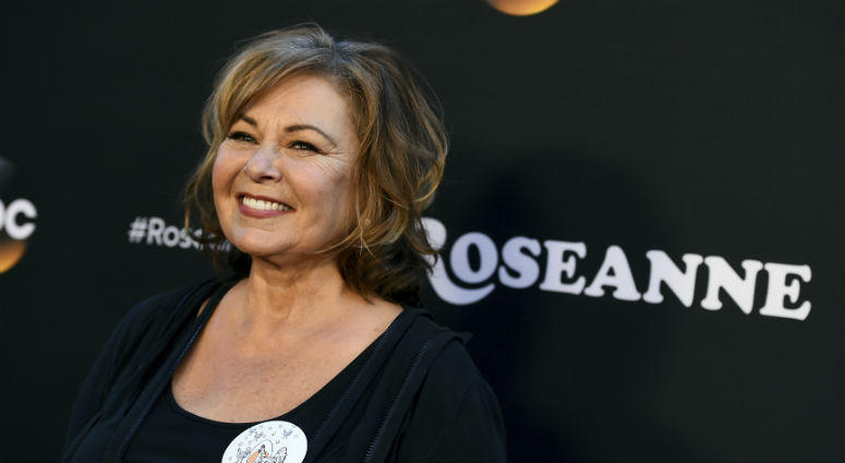In this March 23, 2018, file photo, Roseanne Barr arrives at the Los Angeles premiere of "Roseanne." Roseanne Barr