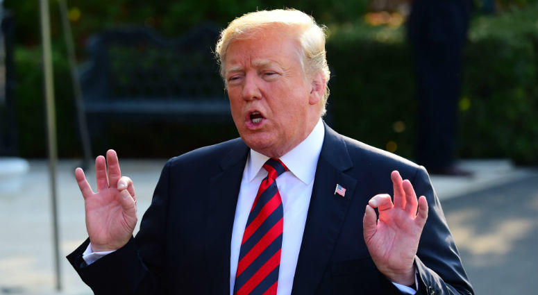 U.S. President Donald Trump waves to the press at the White House before leaving for the G7 Summit, in Washington D.C., the United States, on June 8, 2018. U.S. President Donald Trump waves to the press at the White House before leaving for the G7 Summit, in Washington D.C., the United States, on June 8, 2018.