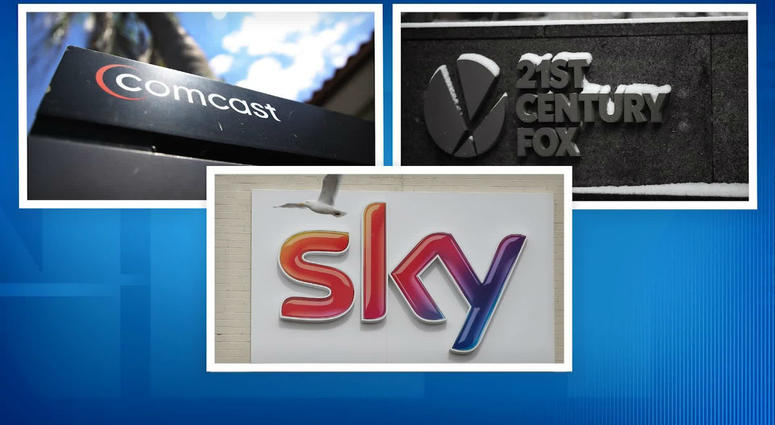 The American cable giant Comcast outbid 21st Century Fox and its powerful backer, Disney, on Saturday in an auction for control of the European pay-TV broadcaster. Comcast Buys Sky