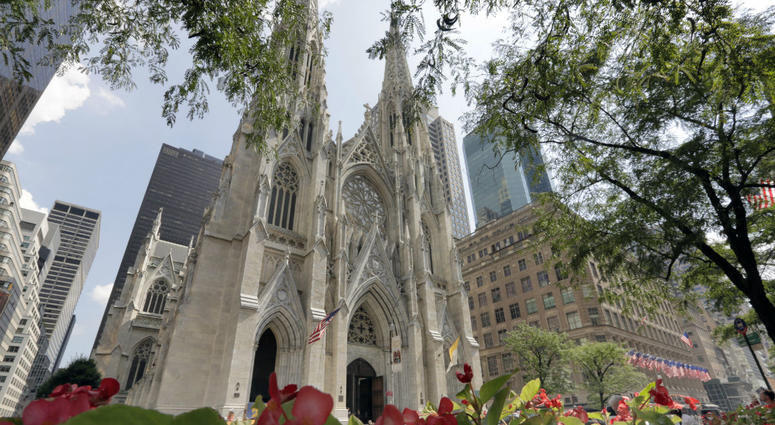 In this Sept. 6, 2018 file photo, St. Patrick's Cathedral is seen in New York. In this Sept. 6, 2018 file photo, St. Patrick's Cathedral is seen in New York.