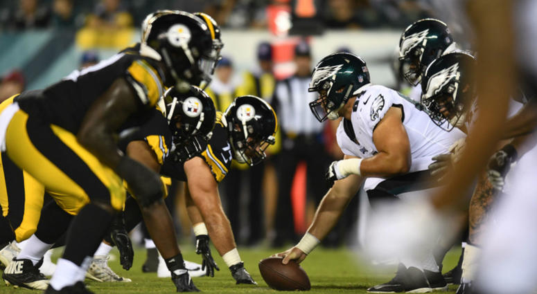 The Philadelphia Eagles line up against the Pittsburgh Steelers int the fourth quarter at Lincoln Financial Field in their pre-season game on Aug. 9, 2018 The Philadelphia Eagles line up against the Pittsburgh Steelers int the fourth quarter at Lincoln Financial Field in their pre-season game on Aug. 9, 2018