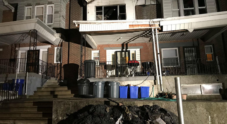 A closer look at the damage left behind from the overnight fire here on Ardell Street in SW Philly that left a young boy and four others hurt. A closer look at the damage left behind from the overnight fire here on Ardell Street in SW Philly that left a young boy and four others hurt.
