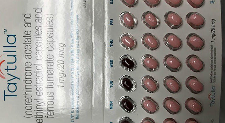 Allergan released this image showing the incorrect packaging for birth-control treatment Taytulla. Drugmaker recalls birth control pills packaged in wrong order
