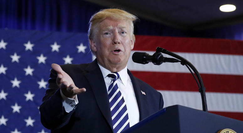 President Donald Trump gestures while speaking at the Harris Conference Center in Charlotte, N.C., Friday, Aug. 31, 2018. President Donald Trump gestures while speaking at the Harris Conference Center in Charlotte, N.C., Friday, Aug. 31, 2018.