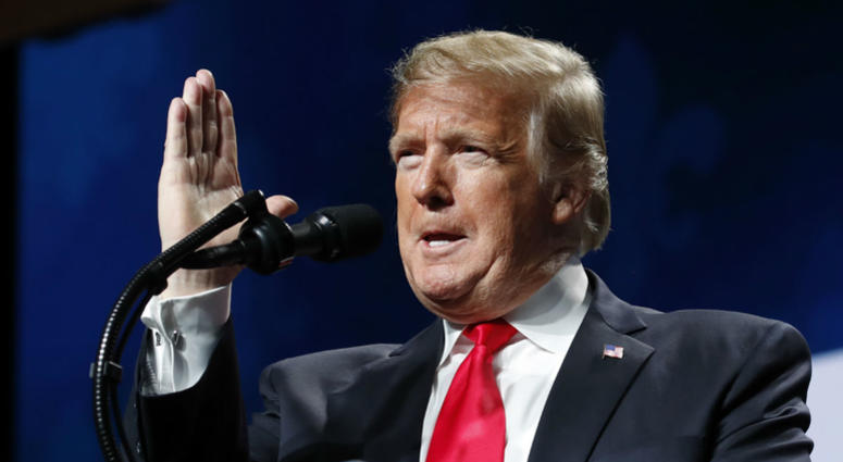 President Donald Trump speaks at the American Farm Bureau Federation's 100th Annual Convention, Monday Jan. 14, 2019, in New Orleans. President Donald Trump speaks at the American Farm Bureau Federation's 100th Annual Convention, Monday Jan. 14, 2019, in New Orleans.
