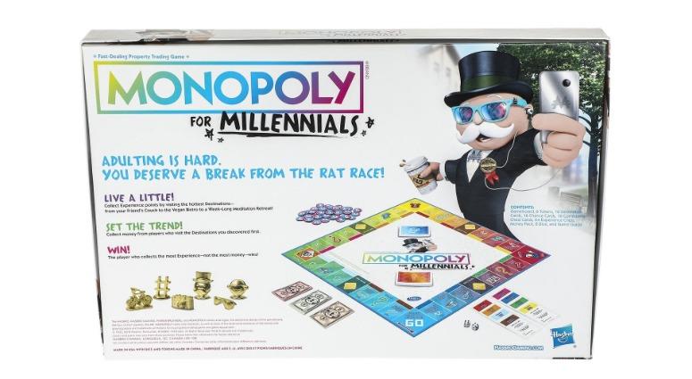 Monopoly for Millennials is not about real estate because "you can't afford it anyway," Hasbro says. Monopoly for Milennials