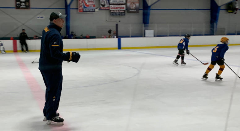 Craig Berube teaches kids at his annual summer hockey camp in Warminster. Craig Berube