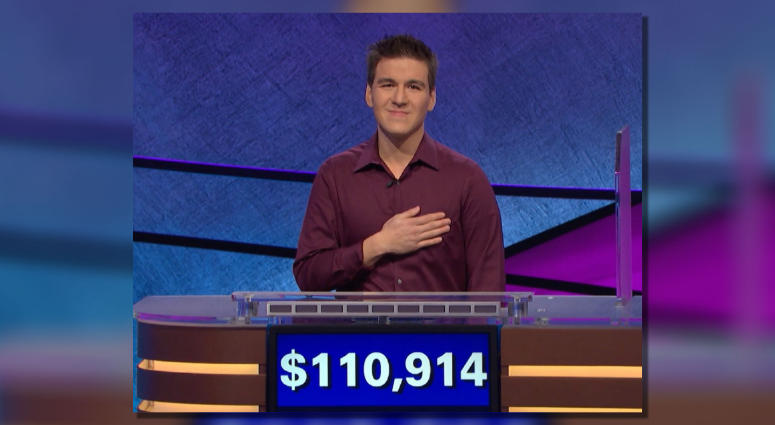 James Holzhauer, a 34-year-old professional sports gambler from Las Vegas, won Jeopardy on April 9, 2019 with a total of $110,914 -- breaking the record for single-day cash winnings, the quiz show said in a press release. James Holzhauer