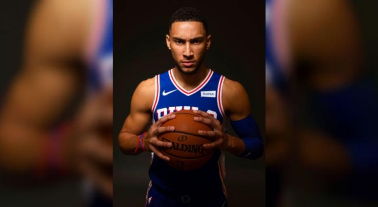 Philadelphia 76ers' Ben Simmons, of Australia, poses for a photograph during media day at the NBA basketball team's practice facility, Friday, Sept. 21, 2018, in Camden. Philadelphia 76ers' Ben Simmons