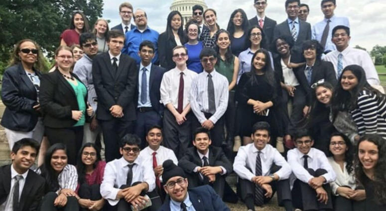Hightstown High School students are shown in Washington, D.C., where they lobbied for passage of the Civil Rights Cold Case Record Collection Act. Hightstown High School students are shown in Washington, D.C., where they lobbied for passage of the Civil Rights Cold Case Record Collection Act.