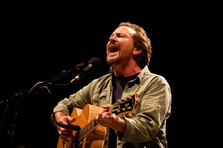 Eddie Vedder performs during the Innings Festival Eddie Vedder performs during the Innings Festival