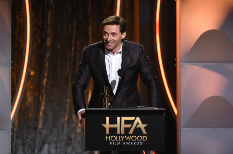 Hugh Jackman accepts the Hollywood Actor Award onstage during the 22nd Annual Hollywood Film Awards Hugh Jackman accepts the Hollywood Actor Award onstage during the 22nd Annual Hollywood Film Awards