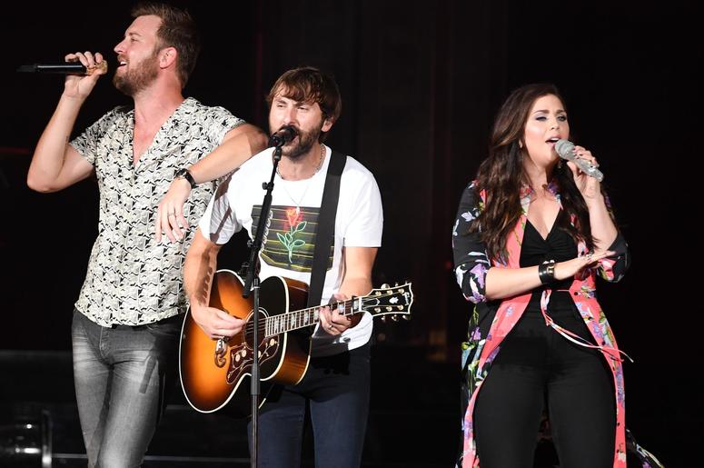 July 29, 2017; West Palm Beach, FL, USA; Rock band Lady Antebellum performs at the Coral Sky Amphitheatre. Mandatory Credit: Ron Elkman/USA TODAY NETWORK