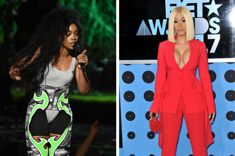 SZA performs on the 2017 BET Awards at the Microsoft Theater on June 25, 2017 in Los Angeles, California / Cardi B at the 2017 BET Awards held at Microsoft Theater on June 25, 2017 in Los Angeles, CA, USA SZA performs on the 2017 BET Awards at the Microsoft Theater on June 25, 2017 in Los Angeles, California / Cardi B at the 2017 BET Awards held at Microsoft Theater on June 25, 2017 in Los Angeles, CA, USA