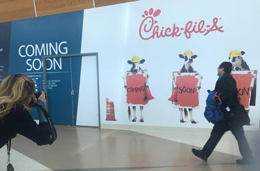 Upcoming Chick-fil-A Restaurant in Mineta San Jose International Airport Upcoming Chick-fil-A Restaurant in Mineta San Jose International Airport (Photo credit: Matt Bigler/KCBS Radio)