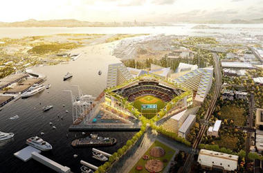 Proposed Oakland A's ballpark at Howard Terminal Proposed Oakland A's ballpark at Howard Terminal (Photo credit: Oakland Athletics)
