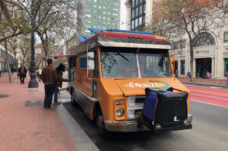 d'maize Food Truck on San Francisco’s Market Street d'maize Food Truck on San Francisco’s Market Street (Photo credit: Carrie Hodousek/KCBS Radio)