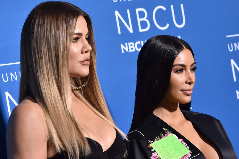 Khloe Kardashian and Kim Kardashian Khloe Kardashian and Kim Kardashian attend the 2017 NBCUniversal Upfront at Radio City Music Hall in New York, NY, on May 15, 2017. (Photo by Anthony Behar)