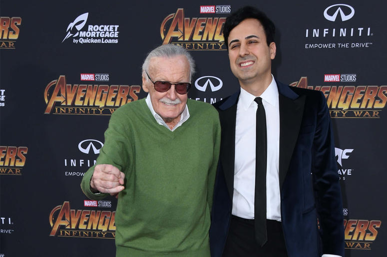 Stan Lee and Keya Morgan 23 April 2018 - Hollywood, California - Stan Lee. Disney and Marvel's "Avengers: Infinity War" Los Angeles Premiere held at Dolby Theater. Photo Credit: Birdie Thompson/AdMedia