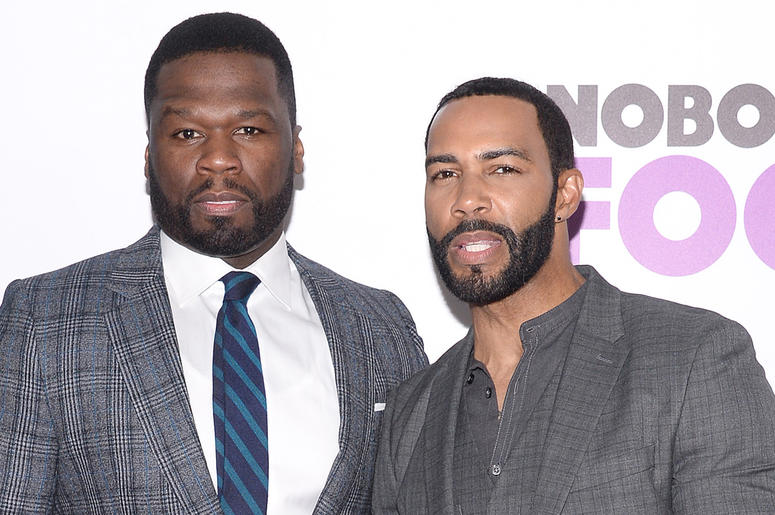 Curtis '50 Cent' Jackson and Omari Hardwick (L-R) Curtis '50 Cent' Jackson and Omari Hardwick attend "Nobody's Fool" New York Premiere at the AMC Lincoln Square Cinemas in New York, NY, on October 28, 2018. (Photo by Anthony Behar/Sipa USA)