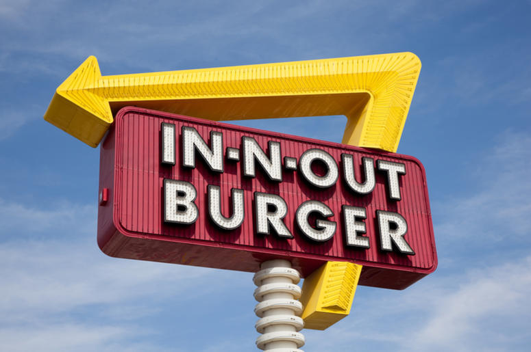 In-N-Out Burger In-N-Out Burger sign in front of blue sky (Photo credit: Michael Flippo/Dreamstime)