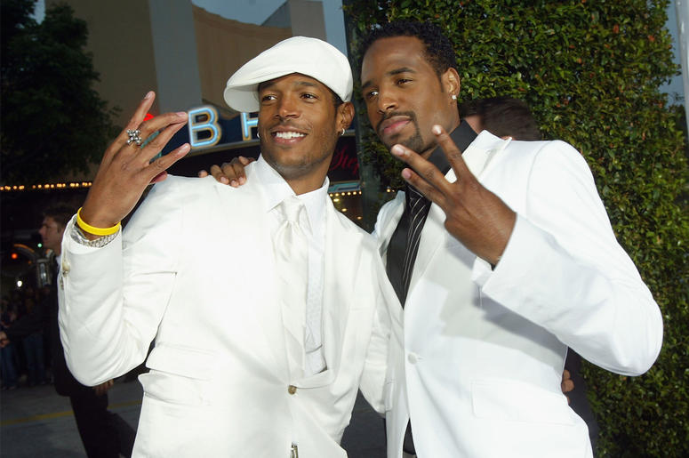 Marlon Wayans and Shawn Wayans LOS ANGELES - JUNE 16: Actors Marlon Wayans (L) and Shawn Wayans (R) arrive at the premiere of Revolution Studio's and Columbia Picture's "White Chicks" at the Village Theatre on June 16, 2004 in Los Angeles, California. (Photo by Kevin Winter/Getty Image