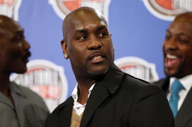 Gary Payton Feb 14, 2014; New Orleans, LA, USA; NBA former player Gary Payton during the NBA Hall of Fame Annoucement at New Orleans Hyatt. Mandatory Credit: Derick E. Hingle-USA TODAY Sports