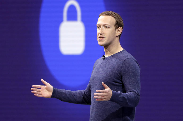 AP18271628765945 In this May 1, 2018, file photo, Facebook CEO Mark Zuckerberg makes the keynote speech at F8, Facebook's developer conference in San Jose, Calif. Facebook says it recently discovered a security breach affecting nearly 50 million user accounts. In a blog p