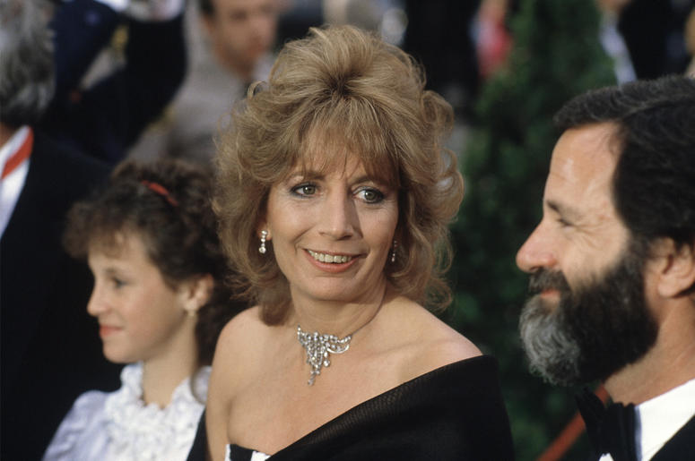 AP18352680439822 In this April 9, 1984 file photo, actress Penny Marshall arrives for the 56th Annual Academy Awards in Los Angeles. Marshall died of complications from diabetes on Monday, Dec. 17, 2018, at her Hollywood Hills home. She was 75. (AP Photo/Reed Saxon, File)