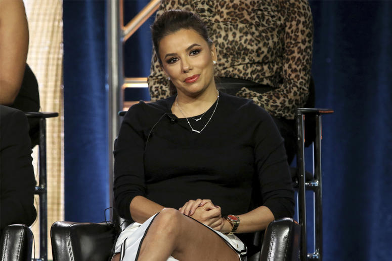 AP19036725931982 Eva Longoria participates in the "Grand Hotel" panel during the ABC presentation at the Television Critics Association Winter Press Tour at The Langham Huntington on Tuesday, Feb. 5, 2019, in Pasadena, Calif. (Photo by Willy Sanjuan/Invision/AP)