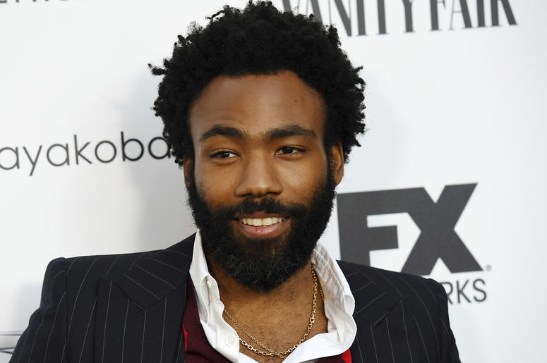 AP19042223560388 In this Sept. 16, 2018 file photo, Donald Glover, creator and star of the FX series "Atlanta," and a musician who performs under the name Childish Gambino, poses at a private cocktail party to celebrate the FX network's Emmy nominations in Los Angeles. Gl