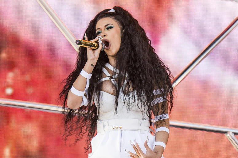 AP19092559491171 In this April 22, 2018 file photo, Cardi B performs at the Coachella Music & Arts Festival at the Empire Polo Club in Indio, Calif. (Photo by Amy Harris/Invision/AP, File)