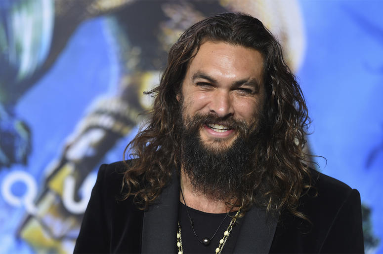AP19108508276700 In this Dec. 12, 2018 file photo, Jason Momoa arrives at the premiere of "Aquaman" at TCL Chinese Theatre in Los Angeles. (Photo by Jordan Strauss/Invision/AP, File)