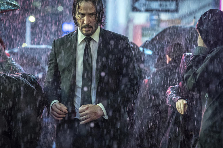 AP19128641913162 This image released by Lionsgate shows Keanu Reeves in a scene from "John Wick: Chapter 3 - Parabellum." (Niko Tavernise/Lionsgate via AP)