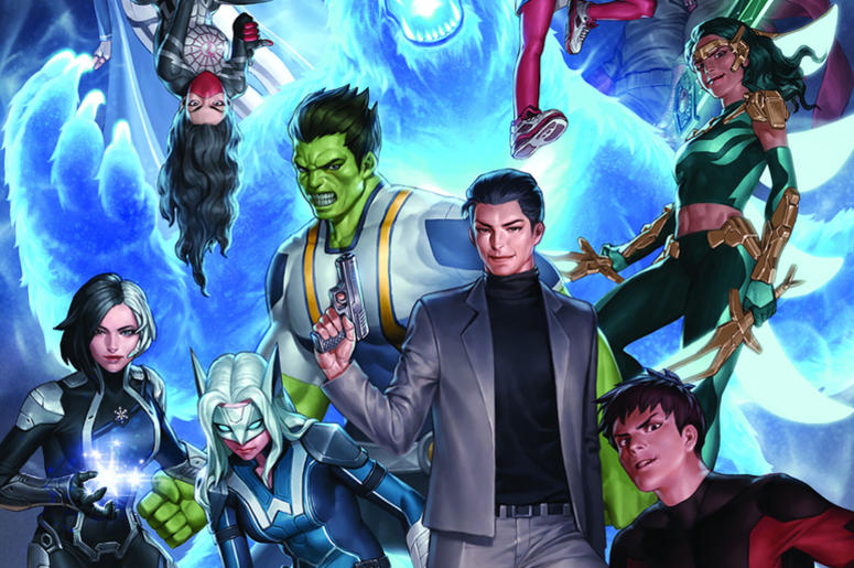AP19142829093404 This image provided by Marvel shows the cover of the first issue in "Agents of Atlas," Marvel Comics' five-part standalone comic book series set to roll out in August 2019. (Jung-Geun Yoon/Marvel via AP)