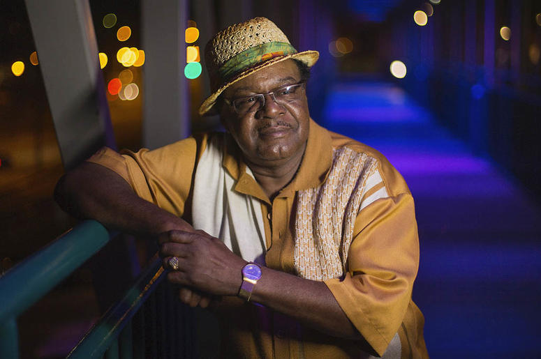 AP19148676668256 This 2013 image released by Old Bridge Media shows John Gary Williams posing in downtown Memphis, Tennessee. (Lance Murphey/Old Bridge Media LLC via AP)